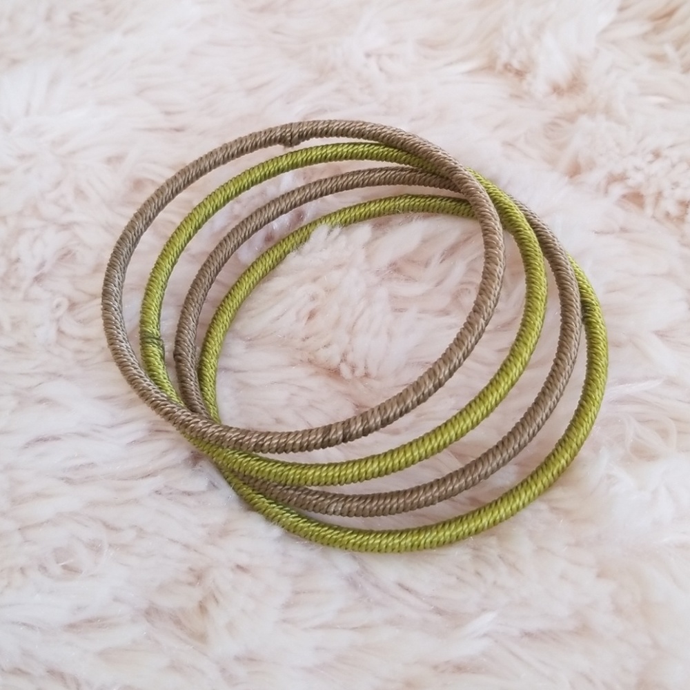 💚Green & Brown bracelet bangles lightweight